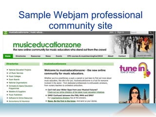 Sample Webjam professional community site 