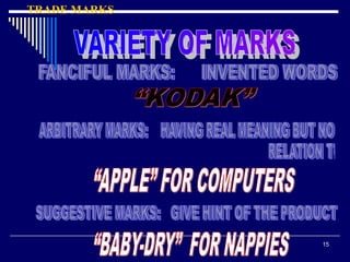 15
TRADE MARKS
 