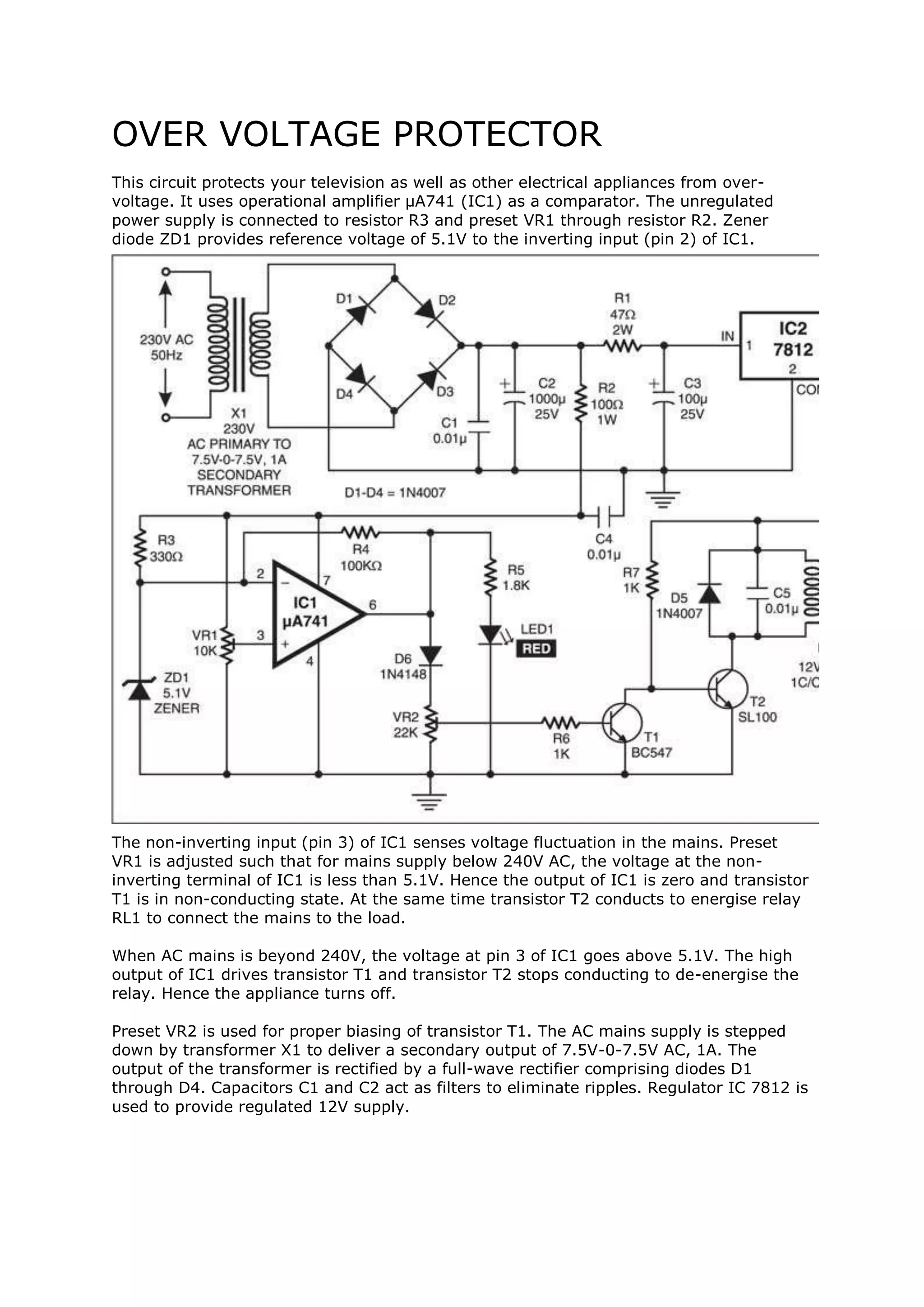 Over voltage protector circuit PDF