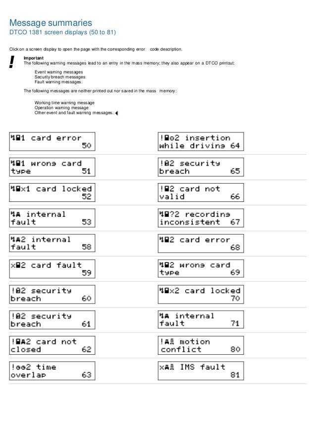 handleiding digitale tachograaf vdo overzicht foutcodes dtco vdo digitale tachograaf engels handleiding digitale tachograaf vdo overzicht foutcodes dtco vdo digitale tachograaf engels
