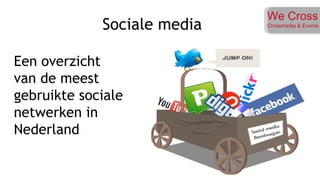 Een overzicht van de meest gebruikte sociale netwerken in Nederland Sociale media  We Cross Crossmedia & Events 