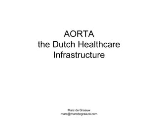 Marc de Graauw marc@marcdegraauw.com AORTAthe Dutch Healthcare Infrastructure 