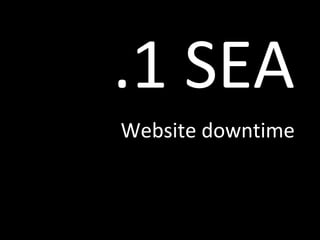 .1 SEA
Website downtime
 
