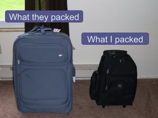 What they packed What I packed 