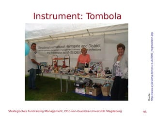 Strategisches Fundraising Management, Otto-von-Guericke-Universität Magdeburg 95
Instrument: Tombola
Quelle:
http://www.wy...