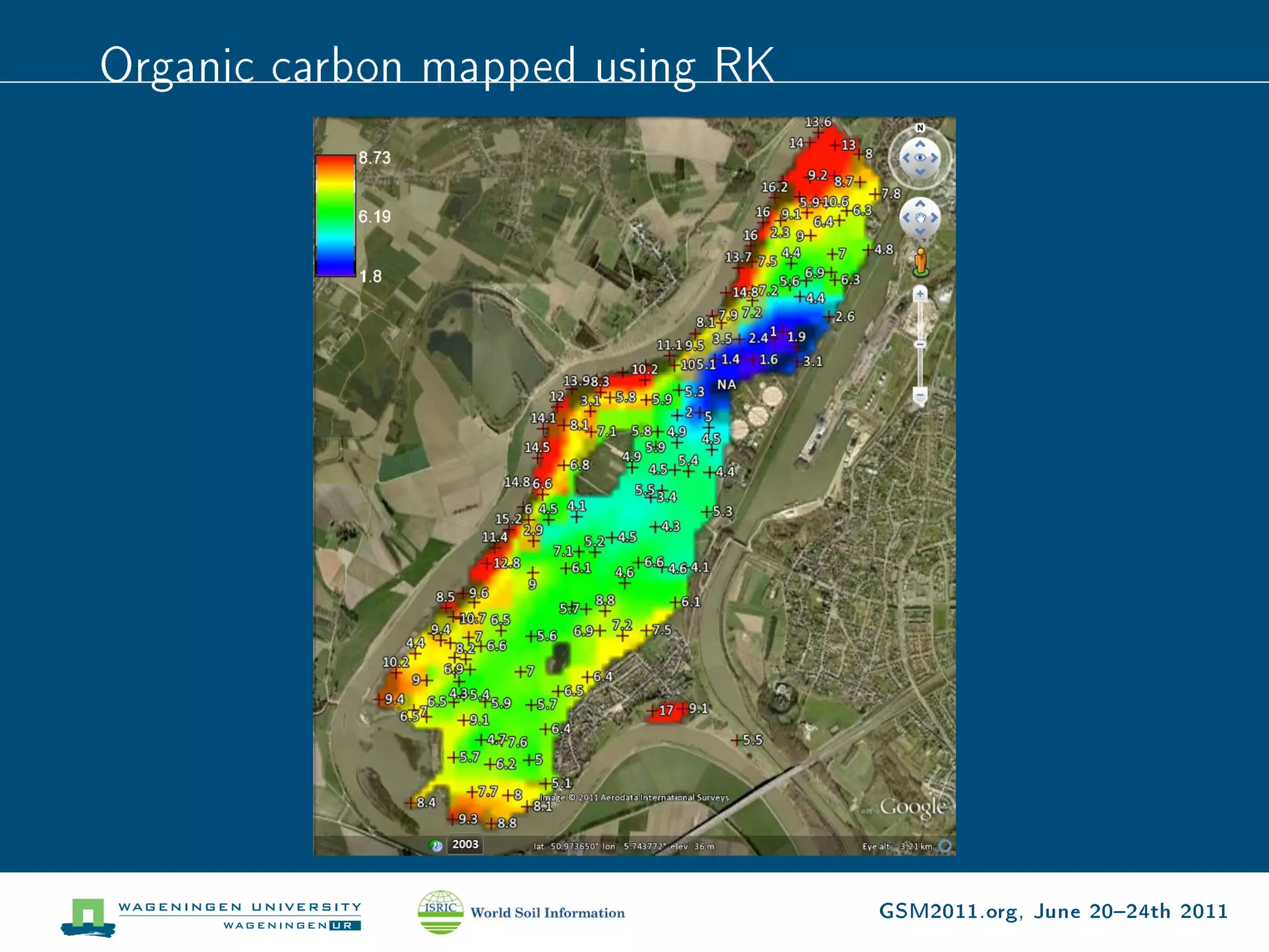 Organic carbon mapped using RK




                                 GSM2011.org, June 2024th 2011
 