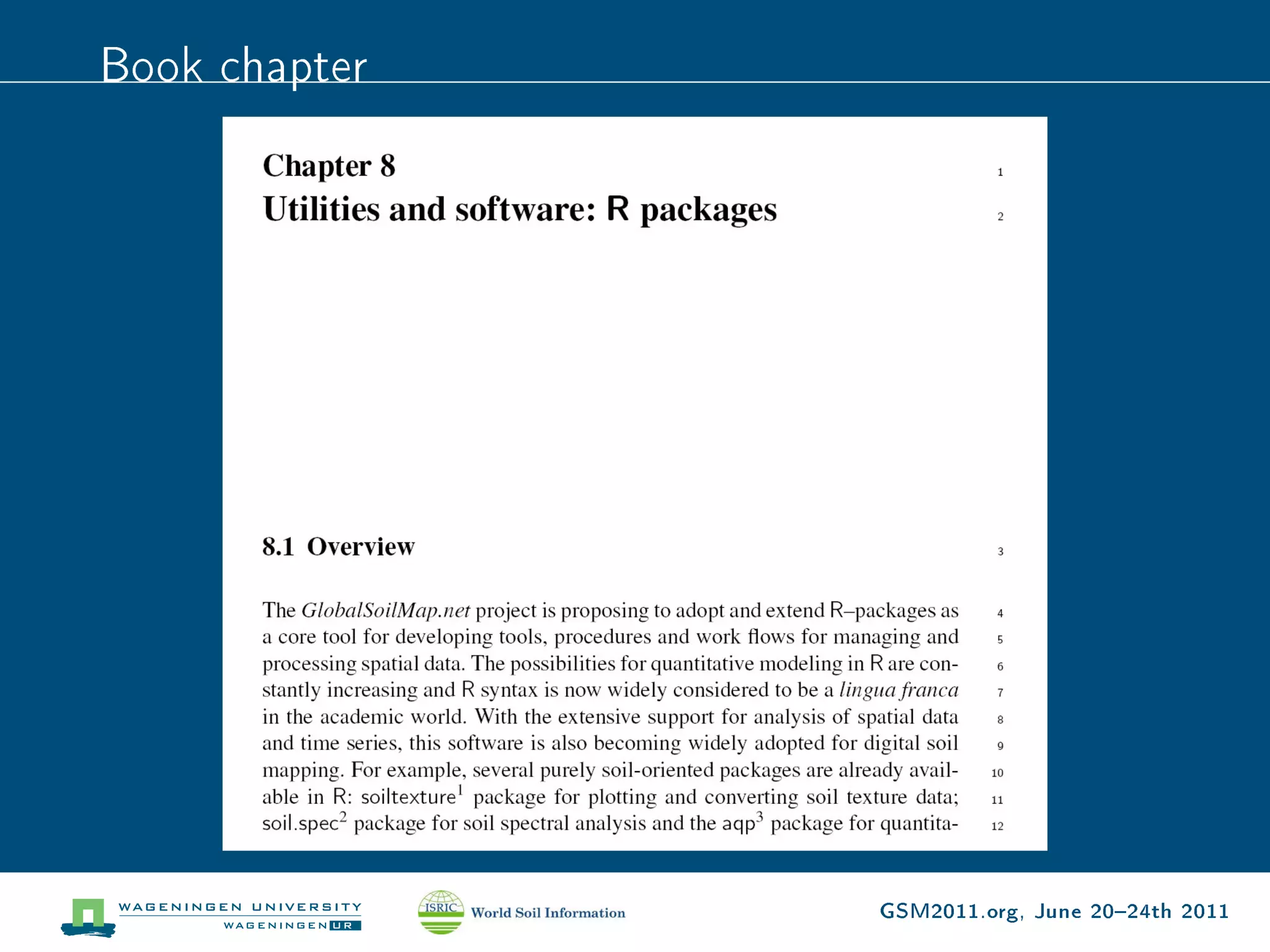 Book chapter




               GSM2011.org, June 2024th 2011
 