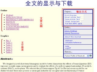 全文的显示与下载
               输出方式

      文
      章
      大
      纲




文
中
图
表
 