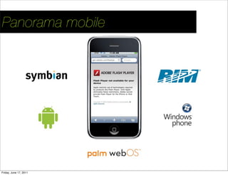 Panorama mobile




                        7
Friday, June 17, 2011
 