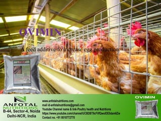 OVIMIN
A feed additive to increase egg production.
 
