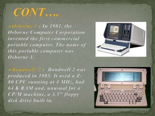 History of Laptop | PPTX
