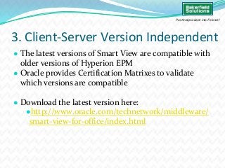 Optimizing User Productivity with Oracle Smart View 11.1.2.5