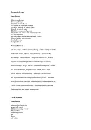 Ovos de codorna empanados