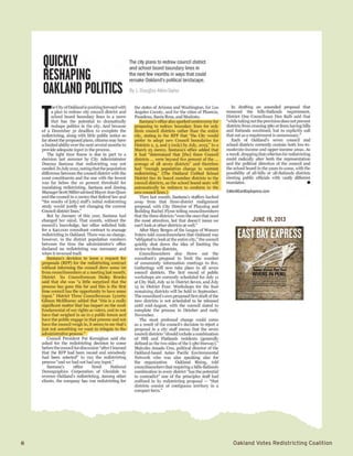 6	 Oakland Votes Redistricting Coalition
Six
June 19, 2013
 