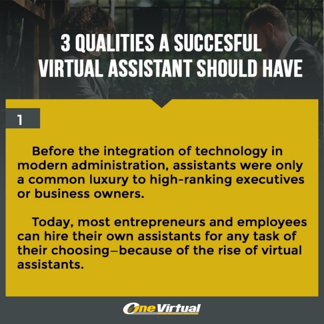 3 Qualities A Successful Virtual Assistant Should Have