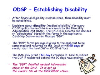 Odsp Hsr Example OW ODSP Applications and Appeals | PPT