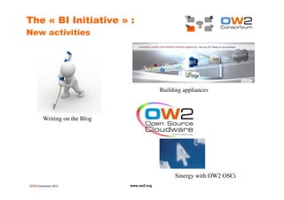OW2 Consortium 2010 www.ow2.org
The « BI Initiative » :
New activities
Writing on the Blog
Building appliances
Sinergy with OW2 OSCi
 