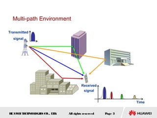 HUAWEITECHNOLOGIES CO., LTD. Page 3All rights reserved
Multi-path Environment
Time
Received
signal
Transmitted
signal
 
