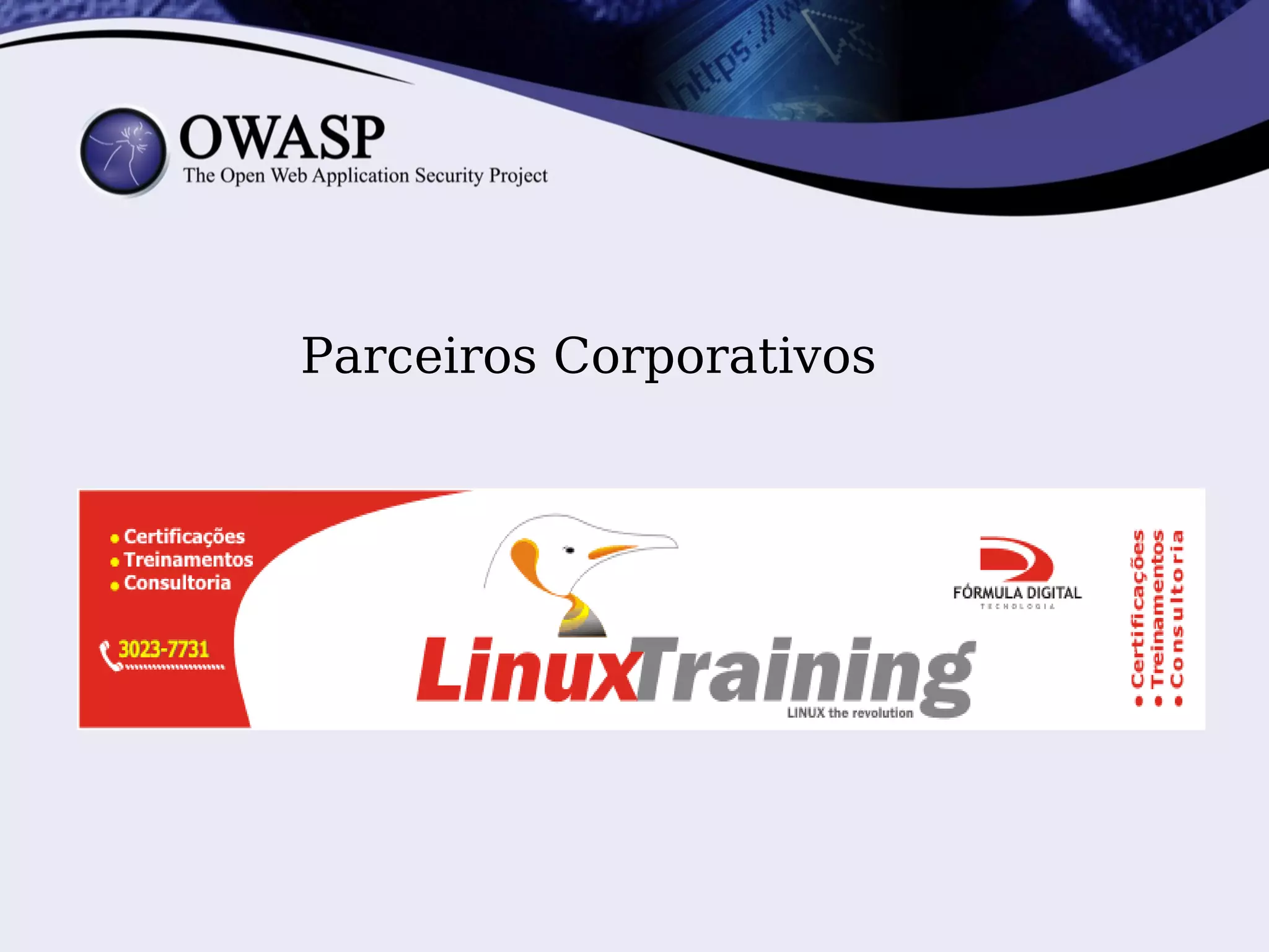 Parceiros Corporativos
 