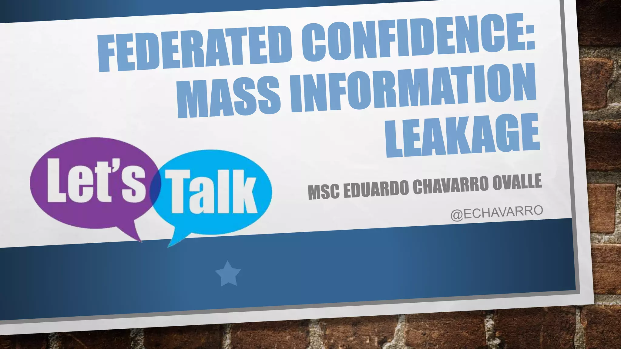 Owasp 2018 federated confidence