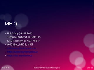 What could possibly go wrong? Threat modelling in the 21st century. – Phil Ashby