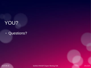 What could possibly go wrong? Threat modelling in the 21st century. – Phil Ashby