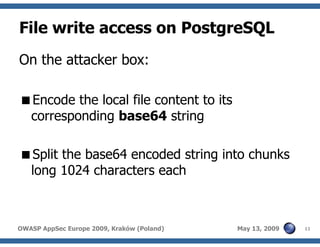 Advanced SQL injection to operating system full control (short version)