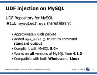 Advanced SQL injection to operating system full control (short version)