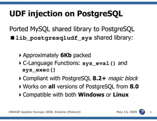 Advanced SQL injection to operating system full control (short version)