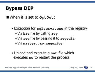 Advanced SQL injection to operating system full control (short version)