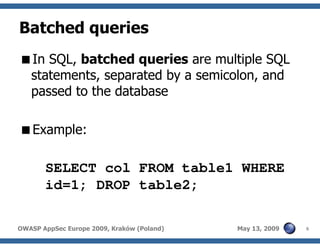 Advanced SQL injection to operating system full control (short version)