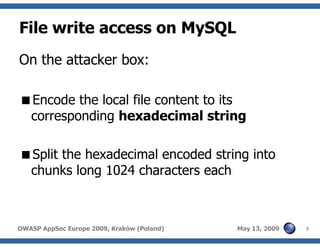 Advanced SQL injection to operating system full control (short version)