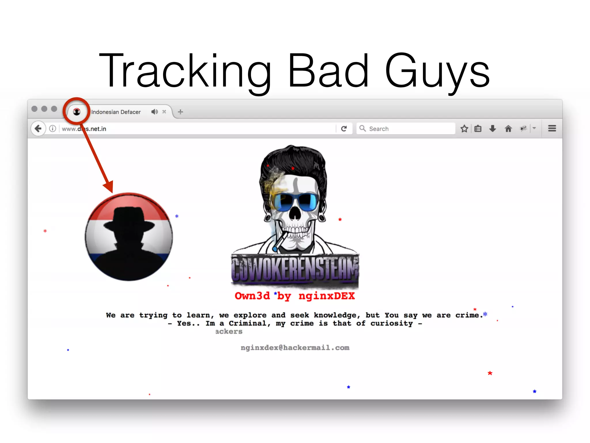 Tracking Bad Guys
 