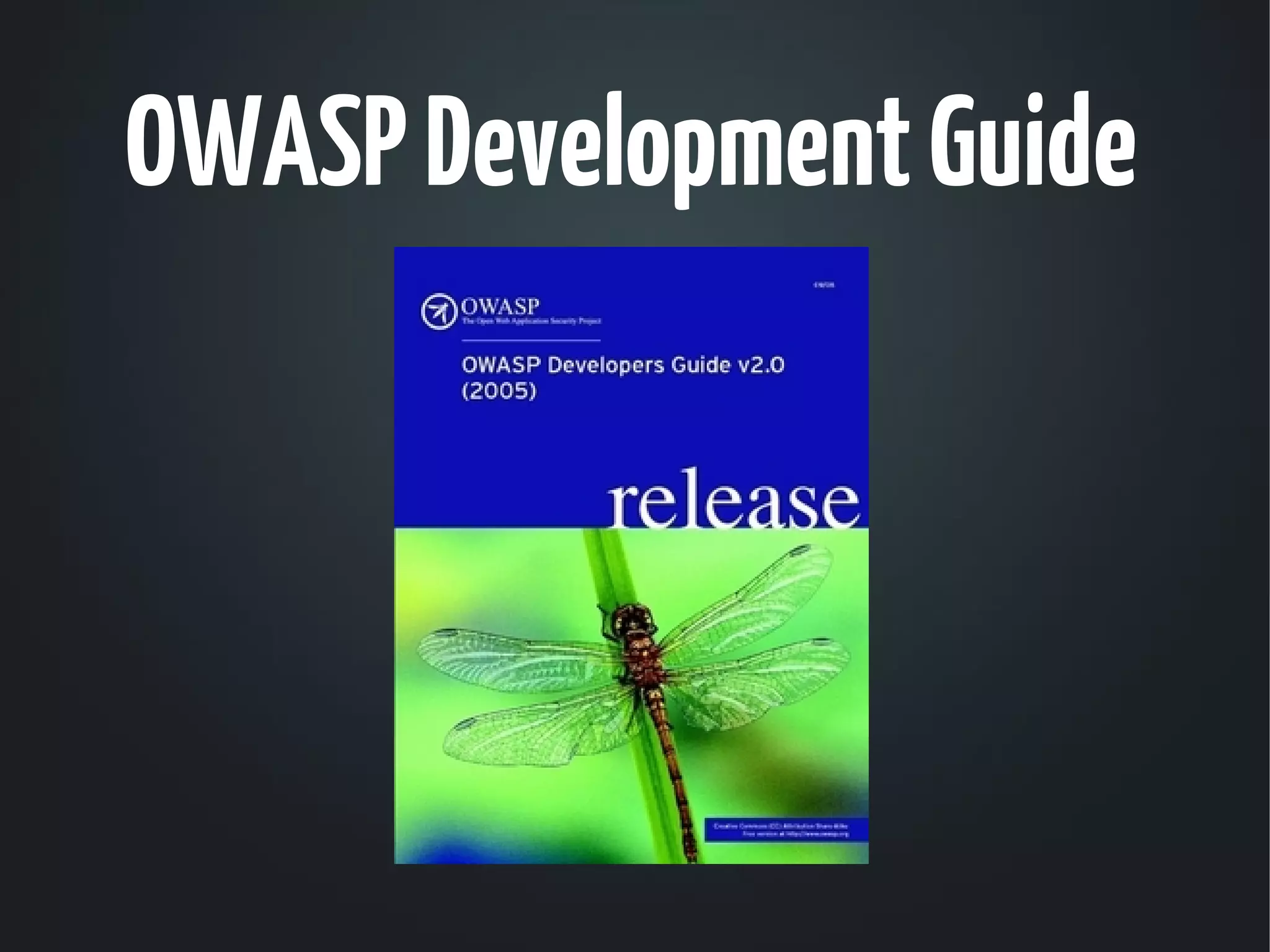 OWASP Development Guide
 