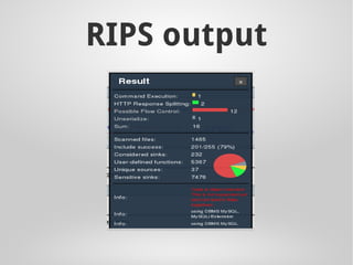 RIPS output
 