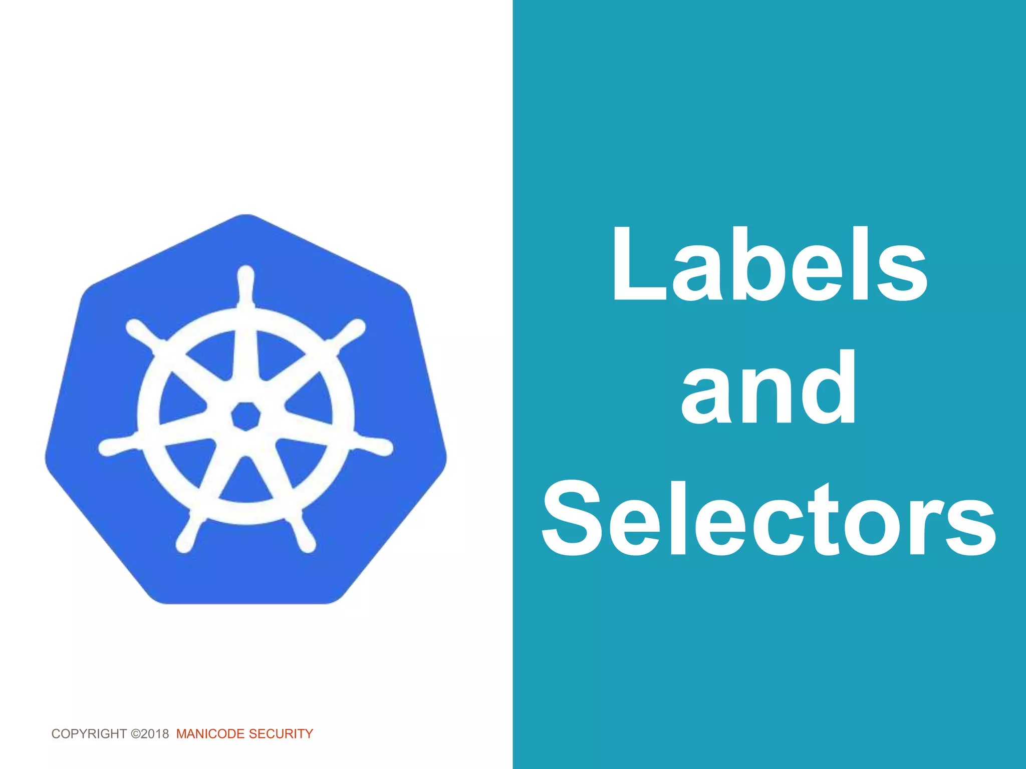 COPYRIGHT ©2018 MANICODE SECURITY
Labels
and
Selectors
 