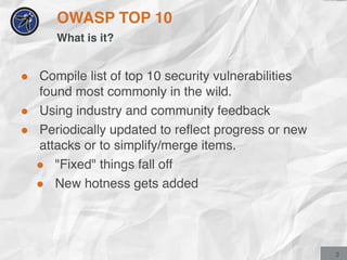 OWASP Top 10 - The Ten Most Critical Web Application Security Risks | PDF