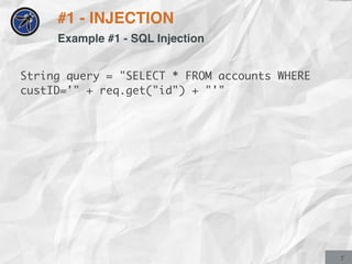 OWASP Top 10 - The Ten Most Critical Web Application Security Risks | PDF