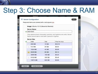 44
Step 3: Choose Name & RAM
 