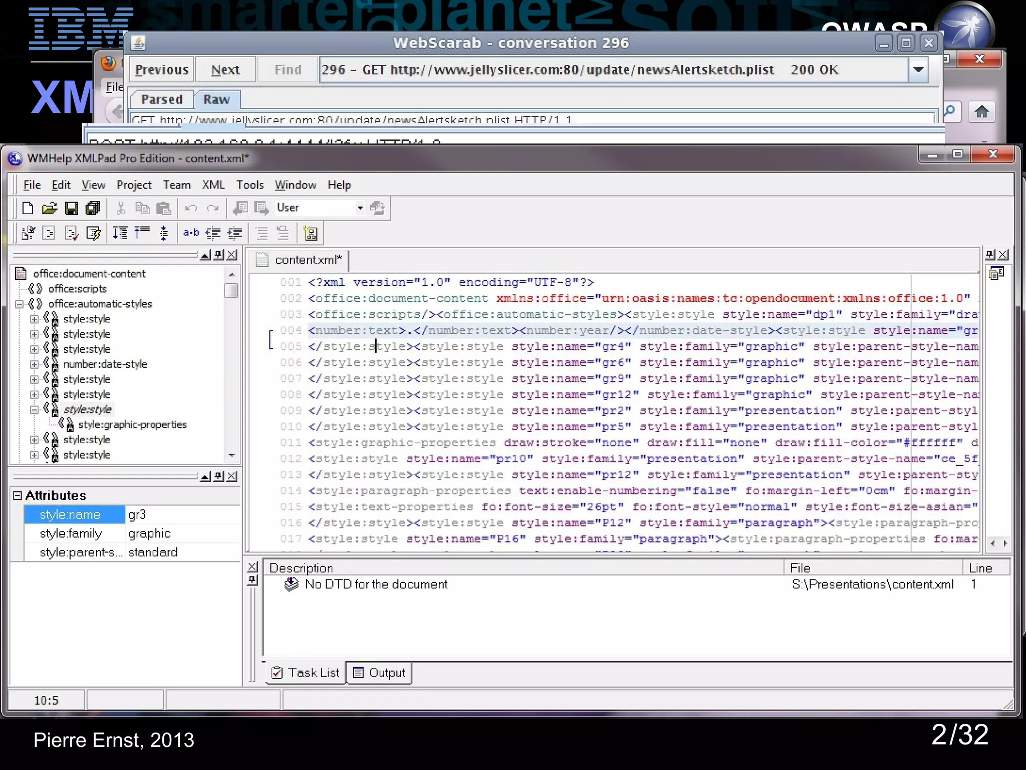 OWASP

XML is Pervasive




Pierre Ernst, 2013           2/32
 