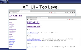 API UI – Top Level
 