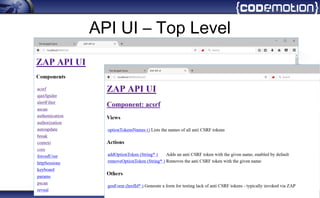 API UI – Top Level
 