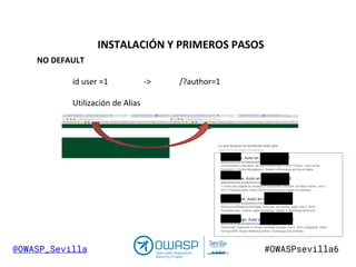 Owasp 6  Seguridad en WordPress