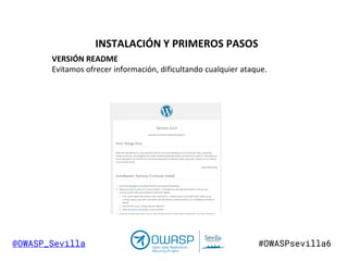Owasp 6  Seguridad en WordPress