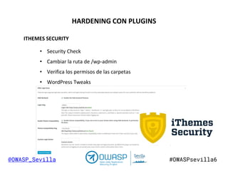 Owasp 6  Seguridad en WordPress