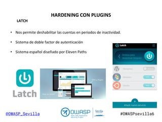 Owasp 6  Seguridad en WordPress