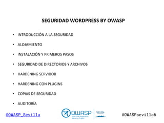 Owasp 6  Seguridad en WordPress