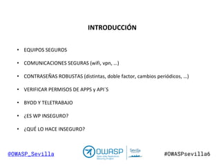 Owasp 6  Seguridad en WordPress