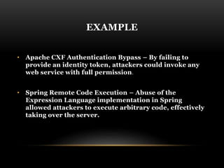 Owasp A9 USING KNOWN VULNERABLE COMPONENTS IT 6873 presentation | PPTX