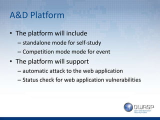 OWASP A&D Project